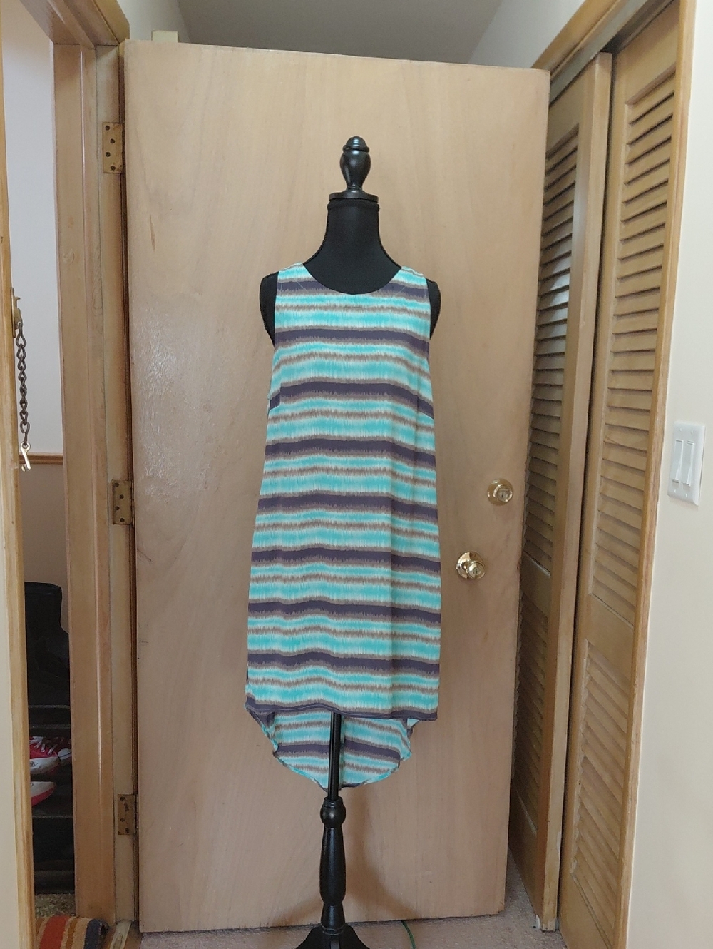 Lush Hi Lo Striped Sleeveless Dress